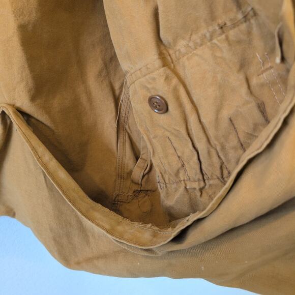 Vintage 1950s Hunting Jacket Corduroy Collar Chore Coat Field Bird Barn Canvas - Picture 11 of 12